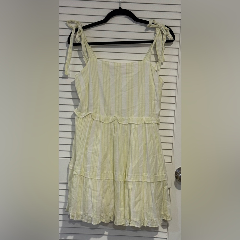 Striped Yellow and White Dress